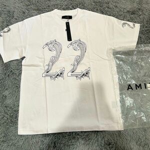 AMIRI White Short Sleeve Tee with 22